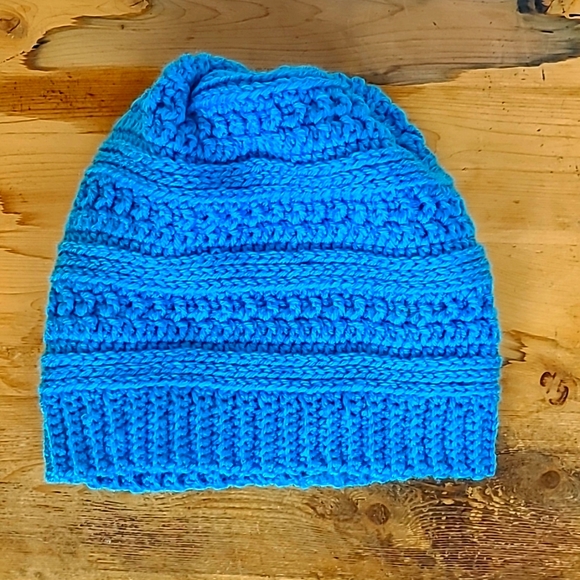 Hand Crafted Accessories - 1️⃣7️⃣Handmade Winter Hat Blue-NEW